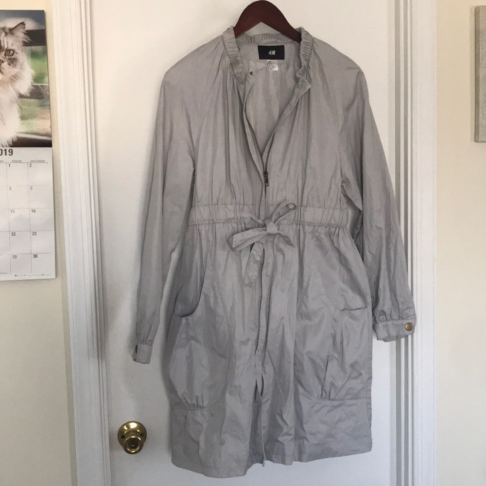 Light Grey Long Lightweight Jacket